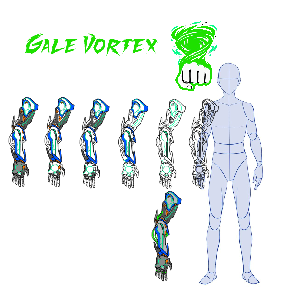 Gale Vortex — the widest colour range in the set.